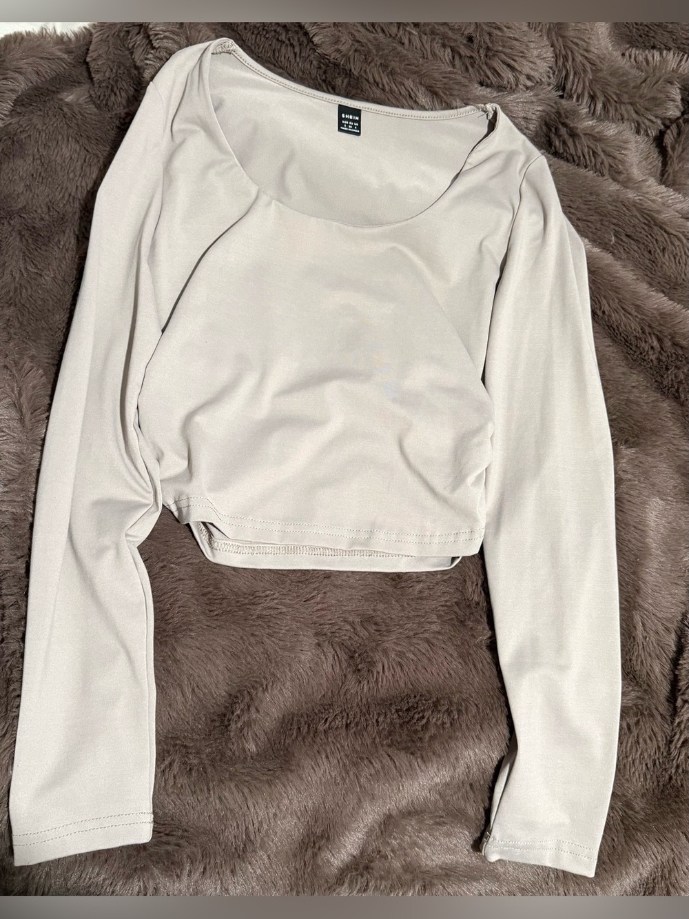 SHEIN square/scoop neck long sleeve shirt